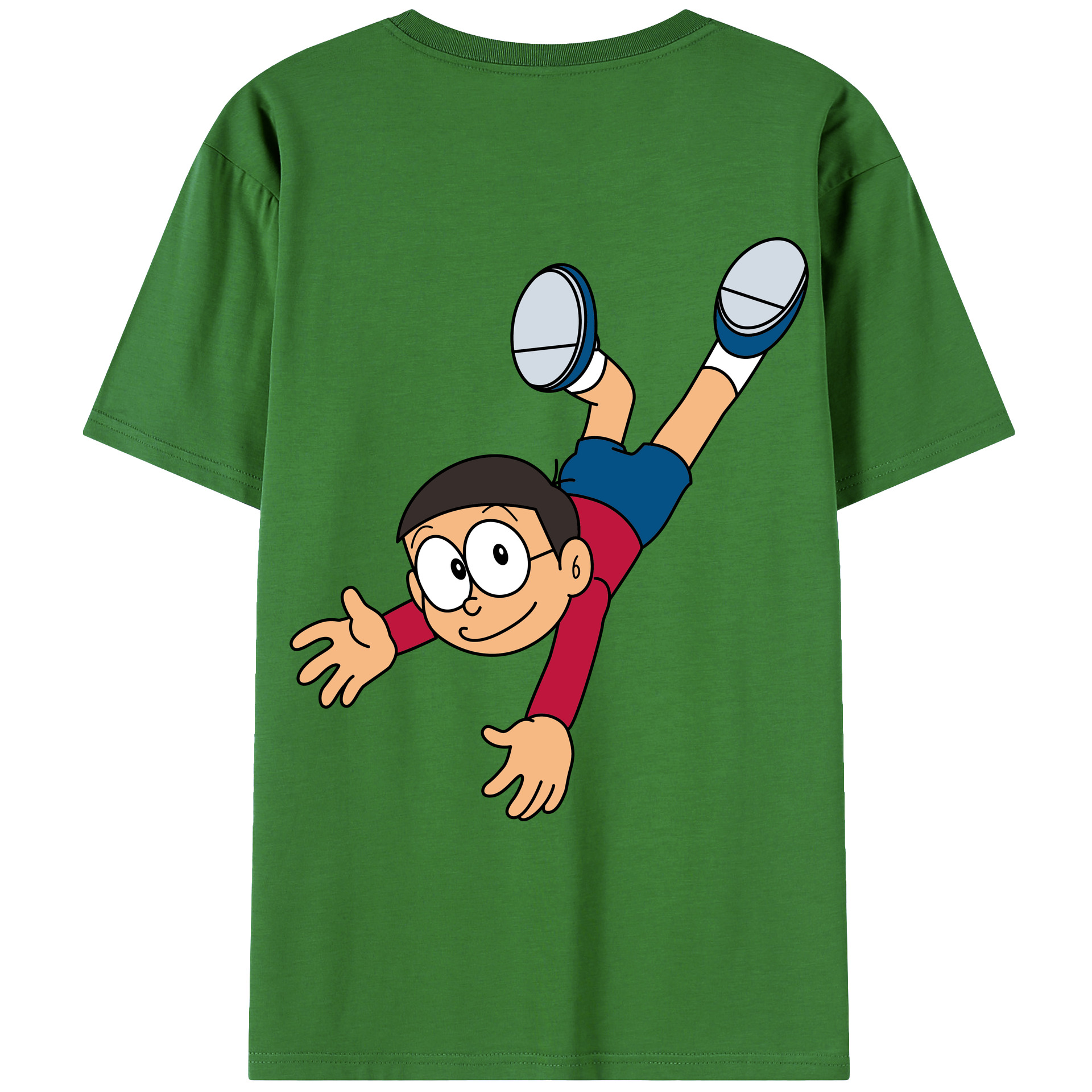 （画像用） ドラえもん 野比 のび太 Doraemon Nobita Nobi レディース半袖Tシャツ(バックプリント)